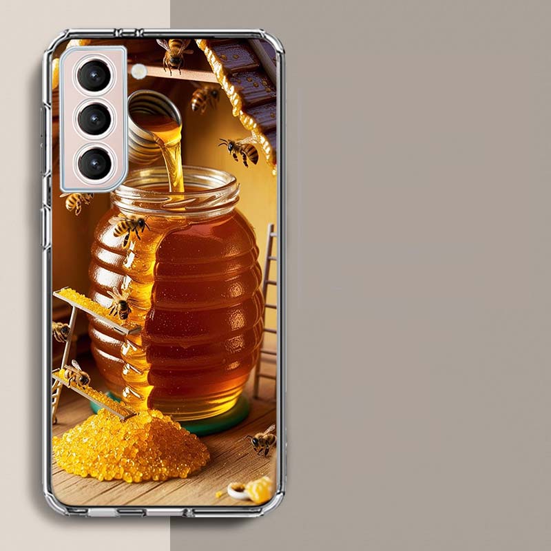 Golden Honey Dripping From Honeycomb Phone Case For Samsung A16 A26 A36 A56 A17 A15 A25 A35 A55 A14 A24 A34 A54 A04S A05S Galaxy