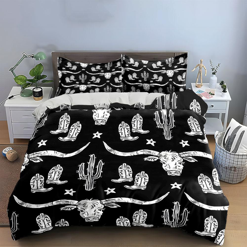 Western spirit's bold charm Bedding sets Duvet covers Pillowcases(1* Duvet Cover 2* Pillowcases without duvet insert)