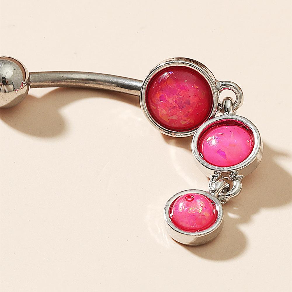 Belly Pupík Kulatý Pupík Nehty Módní Nová Piercingová Dekorace Pupíková Spona Nerezová Ocel