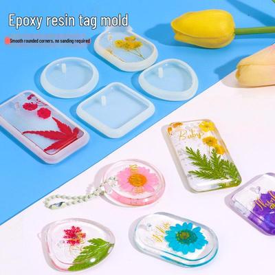 Dried Flower Silicone Keychain Mold for Handmade Pendant Crafting