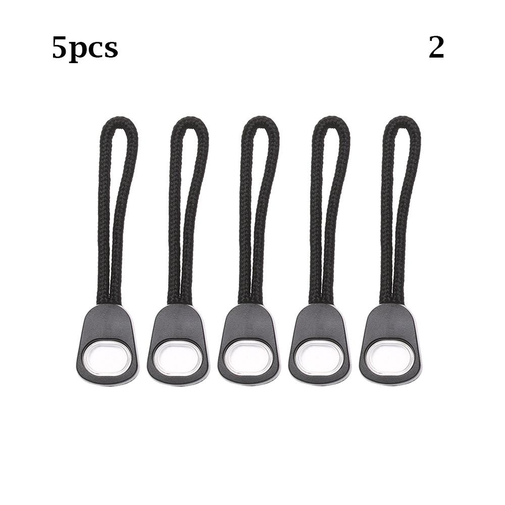 5Pcs Zipper Pull Puller End Fit Rope Tag Fixer Zip Cord Tab Replacement Clip Broken Buckle Bag Suitcase Tent Backpack Accessory