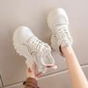 Women'S Chunky Platform Sneakers  Summer Breathable Mesh Non-Slip Sports Shoes Women Lace-Up Thick Bottom Vulcanized Shoes