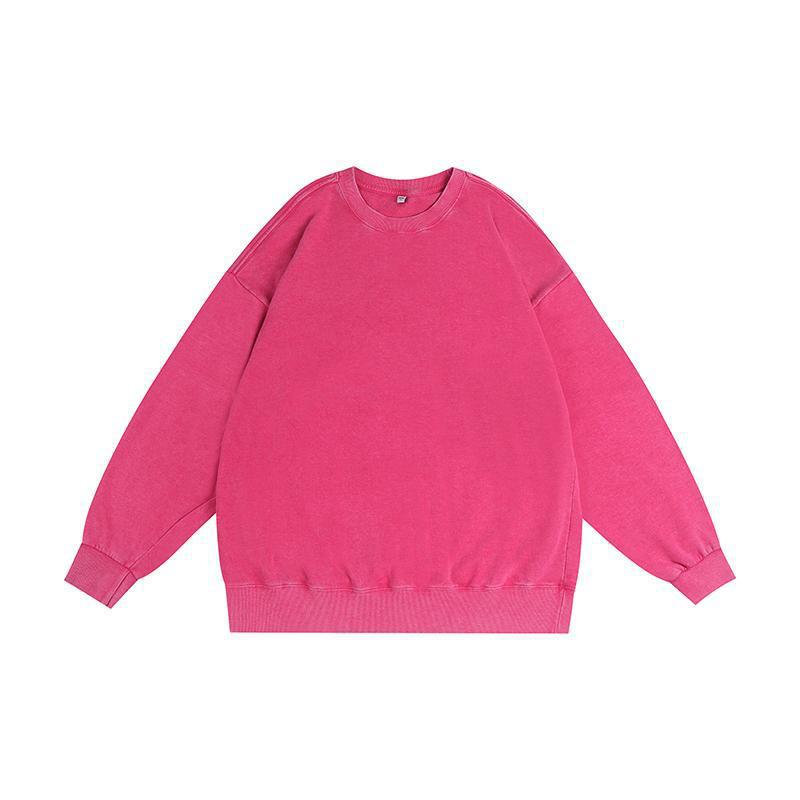 2025 Men's Retro Distressed Washed Crewneck Hoodie