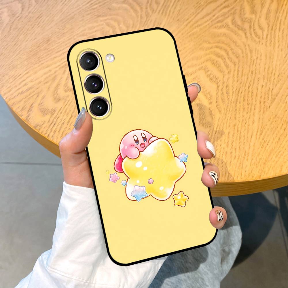 J-Kirby Phone Case Black Ultra-thin Shockproof Case For Samsung S24/S25/S22/S30/Note20/Lite/Ultra/5G/Plus/FE
