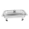 ABOOFAN Chafing Dish Buffet Set, Stainless Steel Chafer Buffet Server Food Tray Rectangular Food Pan with Lid for Weddings, Catering, and Events