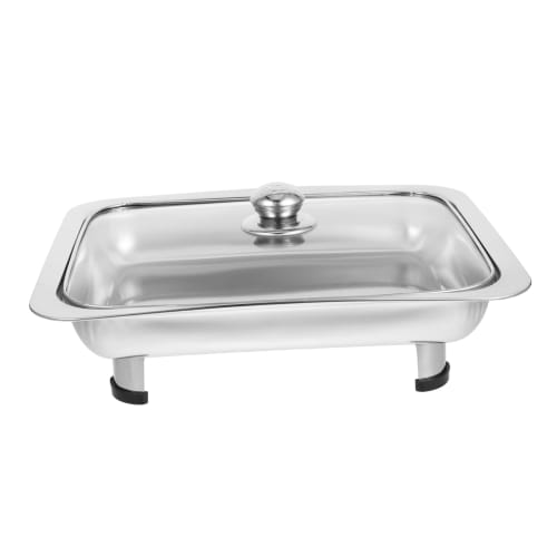 ABOOFAN Chafing Dish Buffet Set, Stainless Steel Chafer Buffet Server Food Tray Rectangular Food Pan with Lid for Weddings, Catering, and Events