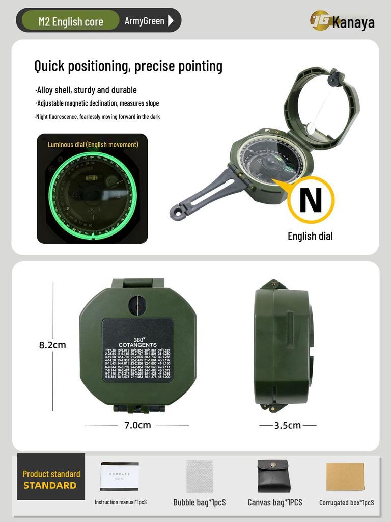 High-Precision Luminous Outdoor Camping Compass