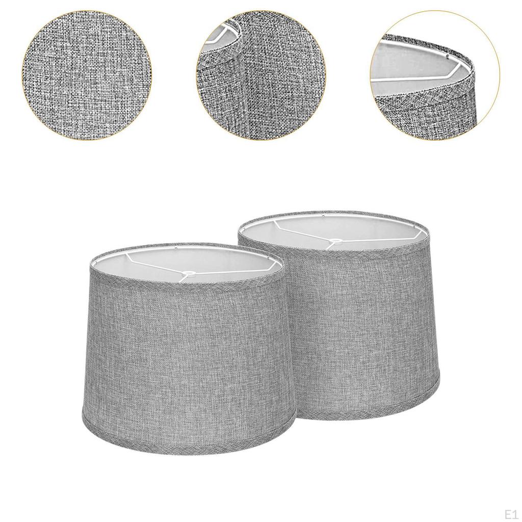 2 Stück Lampenschirm Leinen Kronleuchter Lampenschirm für Café Schlafzimmer Bauernhaus