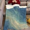 Türkis Gold Marmor Flanell Decke Warm Weich Halloween Weihnachten Sofa Warm Gemütlich Dekorative Deko Geschenk für Alle Jahreszeiten