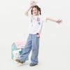 MQD Girls' Cartoon Print Casual Short-Sleeve T-Shirt