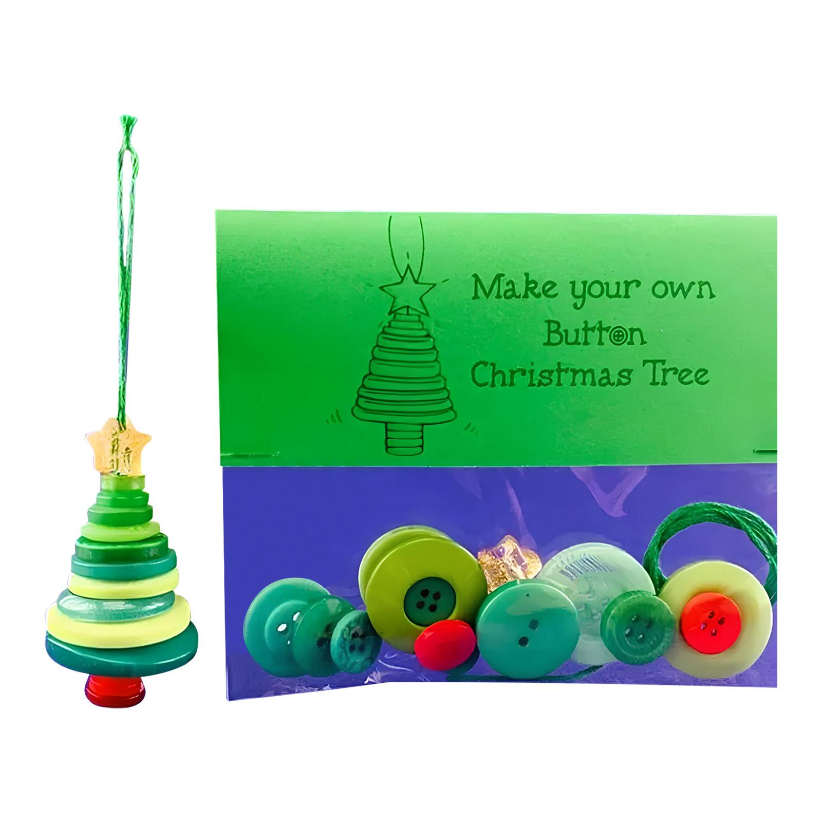 

DIY Christmas Button Ornament Craft Kit Snowman Angel Santa Tree Making Kit for Parties Windowsills Garden
