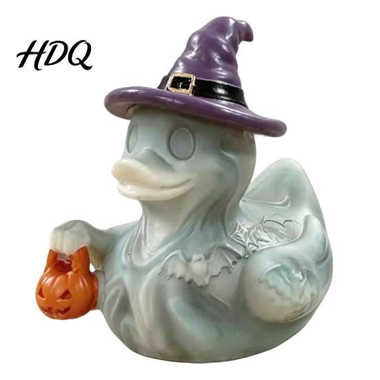 Dekorative Figur für Bar Halloween Sensenmann Ente Harzfigur Dunkel Gotische Sense Statue Totenkopf Ornamente Heim Schreibtisch Dekor Gruselige Sammlerfigur