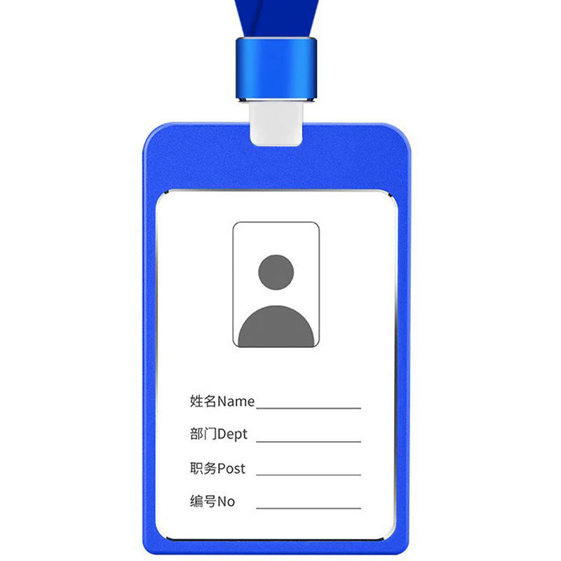 Metal Clip Buckle Aluminum Alloy Work Badge Card Holder Work Badge Chest Badge Hanging Neck Card Work Number Badge With Hanging Rope Card Holder