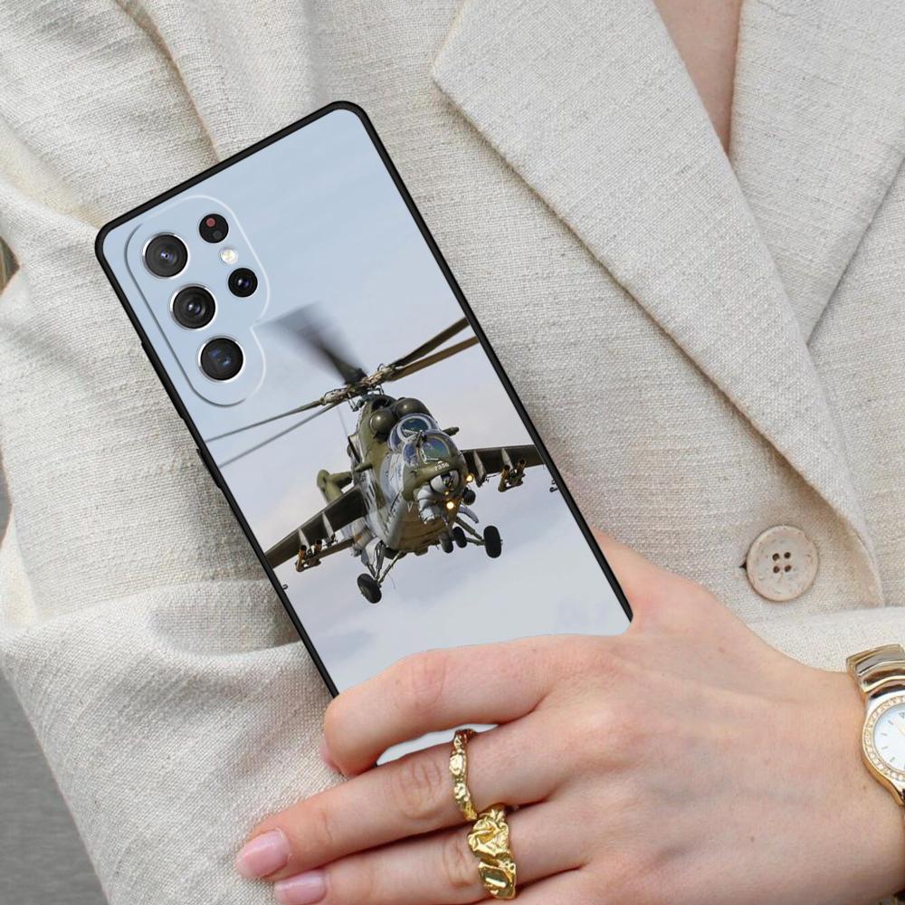 Mil Mi 24 Hind Helicopter SOFT Cell Phone Case for Samsung Galaxy S26 Ultra S25 S24 S23 S22 S21 S20 Note10 Cover