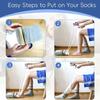 1/2pc Sock Auxiliary Device No bending Sock Aid Pregnant Elderly Pulling Assist Device Adjustable Cord Sock Helper Aid Tool