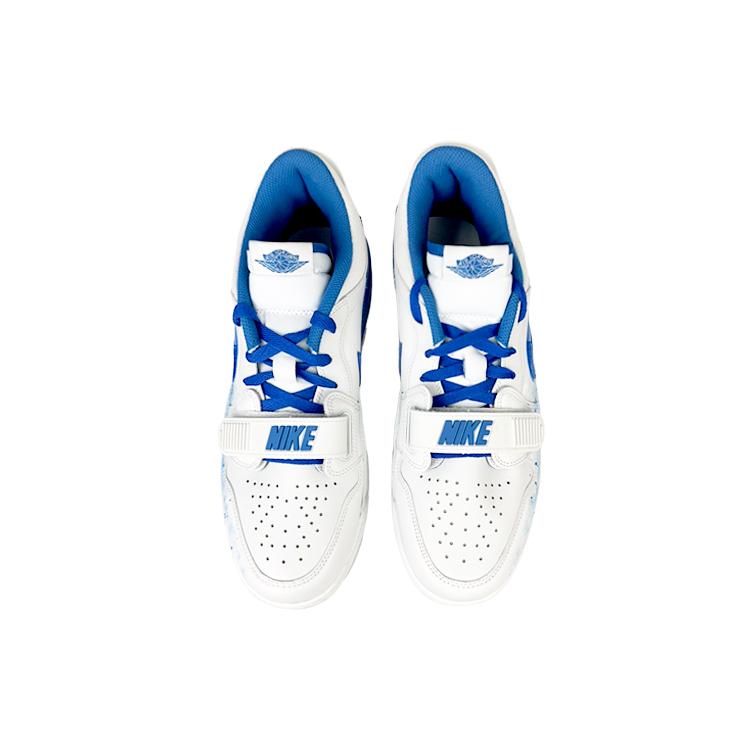 Jordan Legacy 312 Cushioning Slip Resistant Cushioning Slip Resistant Low Top Vintage Basketball Shoes Men's Blue White HJ3480-140(Team40-)