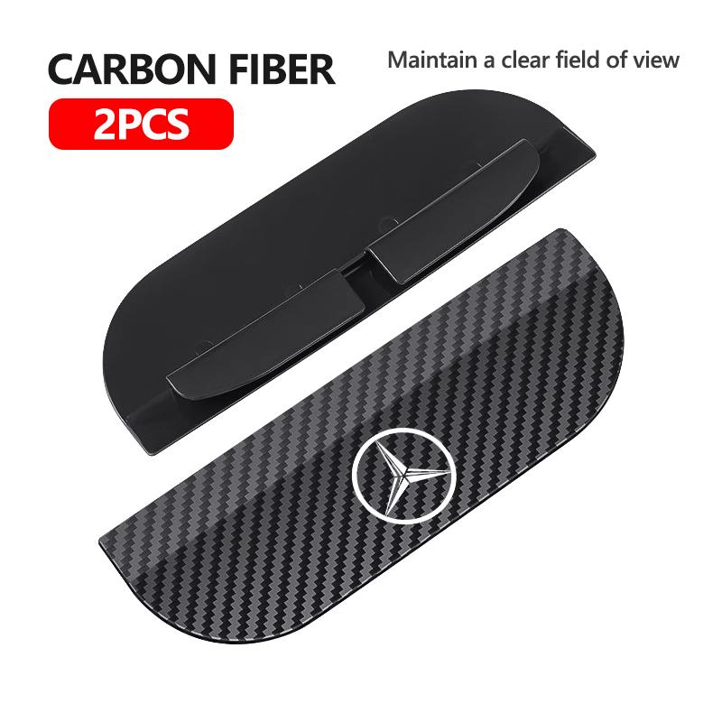 AABIJ1 Car Rearview Mirror Rain Eyebrow Carbon Fiber Sun Visor Shade Cover Accessories For Benz AMG VIANO GLB GLC GLE GLK W108 W124