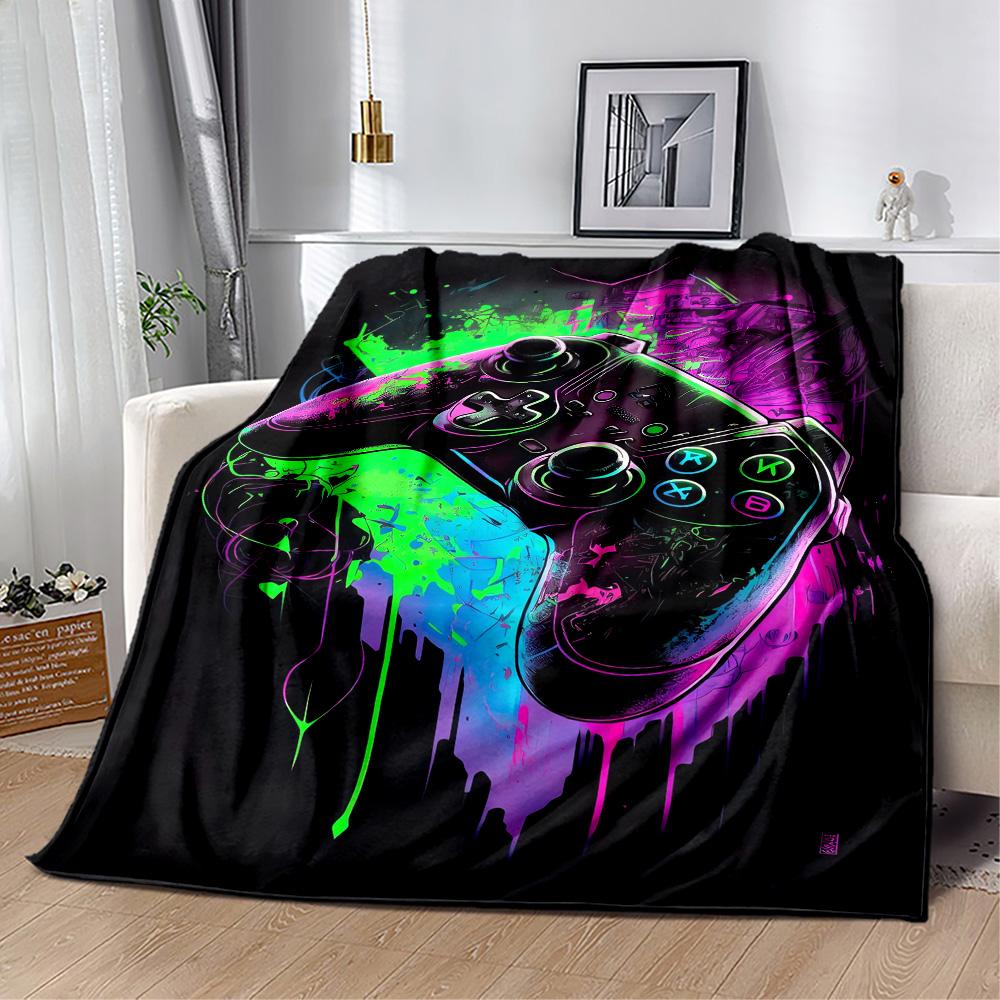 1pc Game Controller Blanket Comfortable Soft Lightweight Multi Seasonal Use for Travel Camping Picnics Sofa Office Bed Living Room Gift for Friends