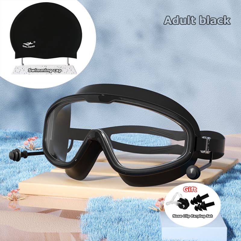 Kids Swimming Goggles Big Frame HD View Anti-fog Waterproof Children's Swim Goggles Boys and Girls Multi-color To Choose
