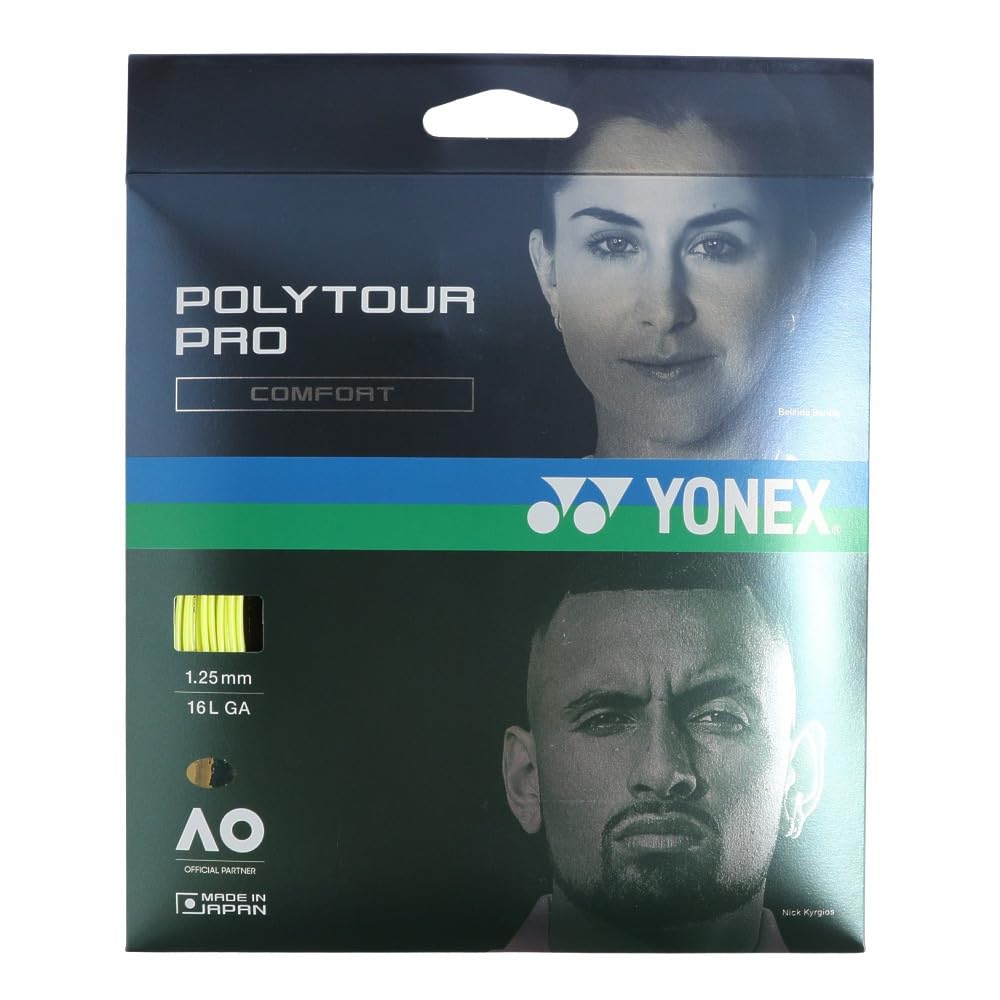 Теннисные струны YONEX Poly Tour Pro 125 PTGP125 Ярко-желтые (1,25мм)