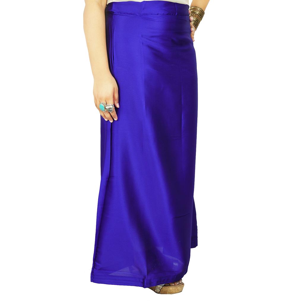Indian Satin Silk Petticoat Bollywood Solid Inskirt Lining For Sari