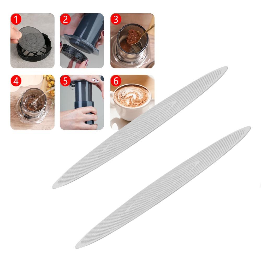 2pcs Set Rustproof Disc Coffee Filter Stainless Steel Coffee Filter Cafe Maker Use
