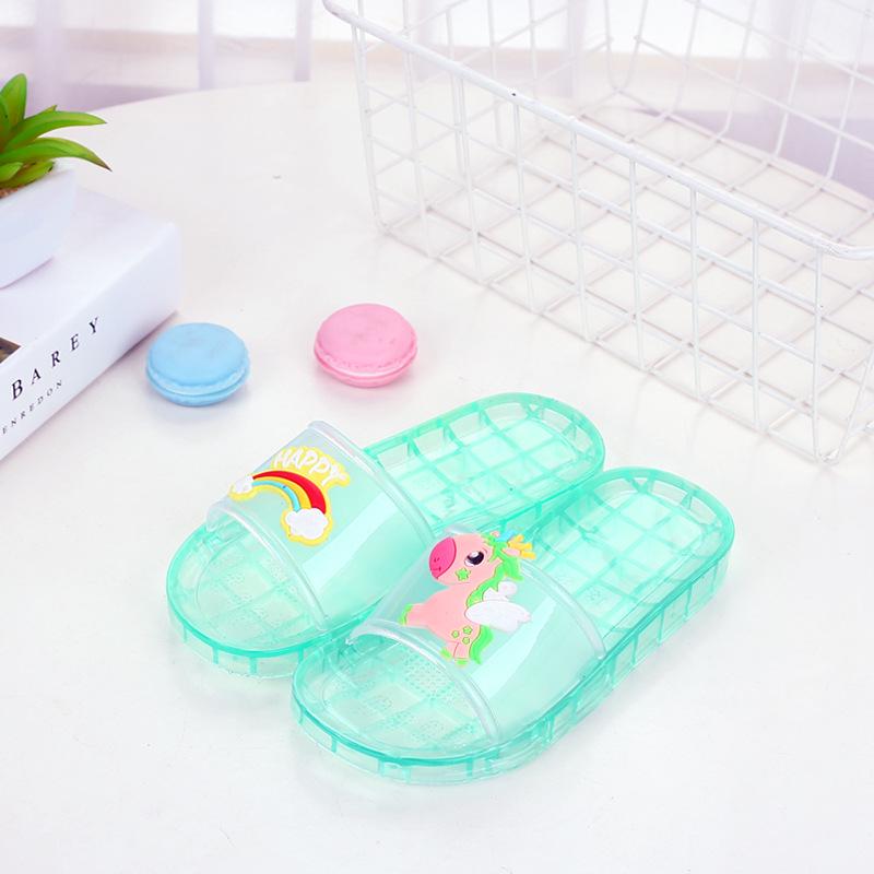 Cartoon Crystal Non-Slip Summer Slippers for Women & Children - Wear-Resistant Indoor/Outdoor Fashion Flip-Flops