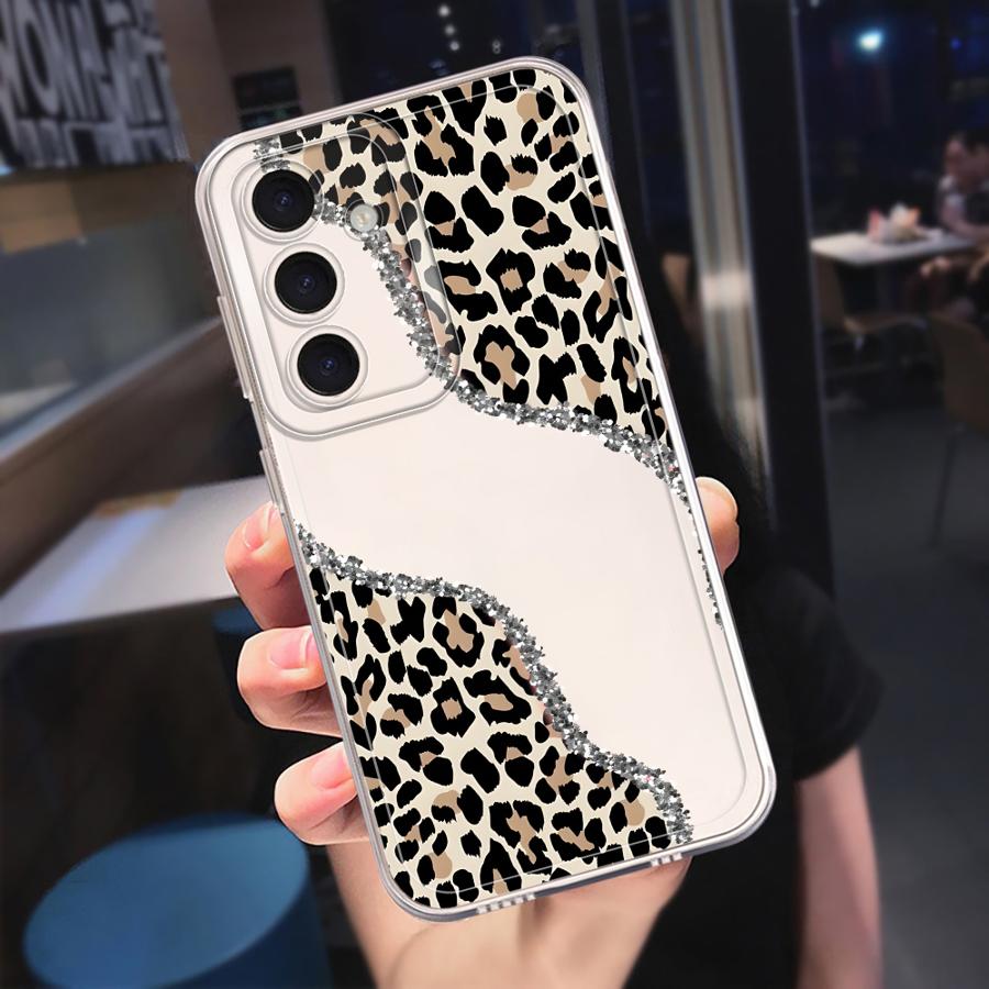 Minimalist Leopard Print Case for Samsung Galaxy A57 A54 A15 A34 A35 A55 A56 A25 A51 A36 A37 A52 A14 A16 A52 A17 A26 A24 Phone