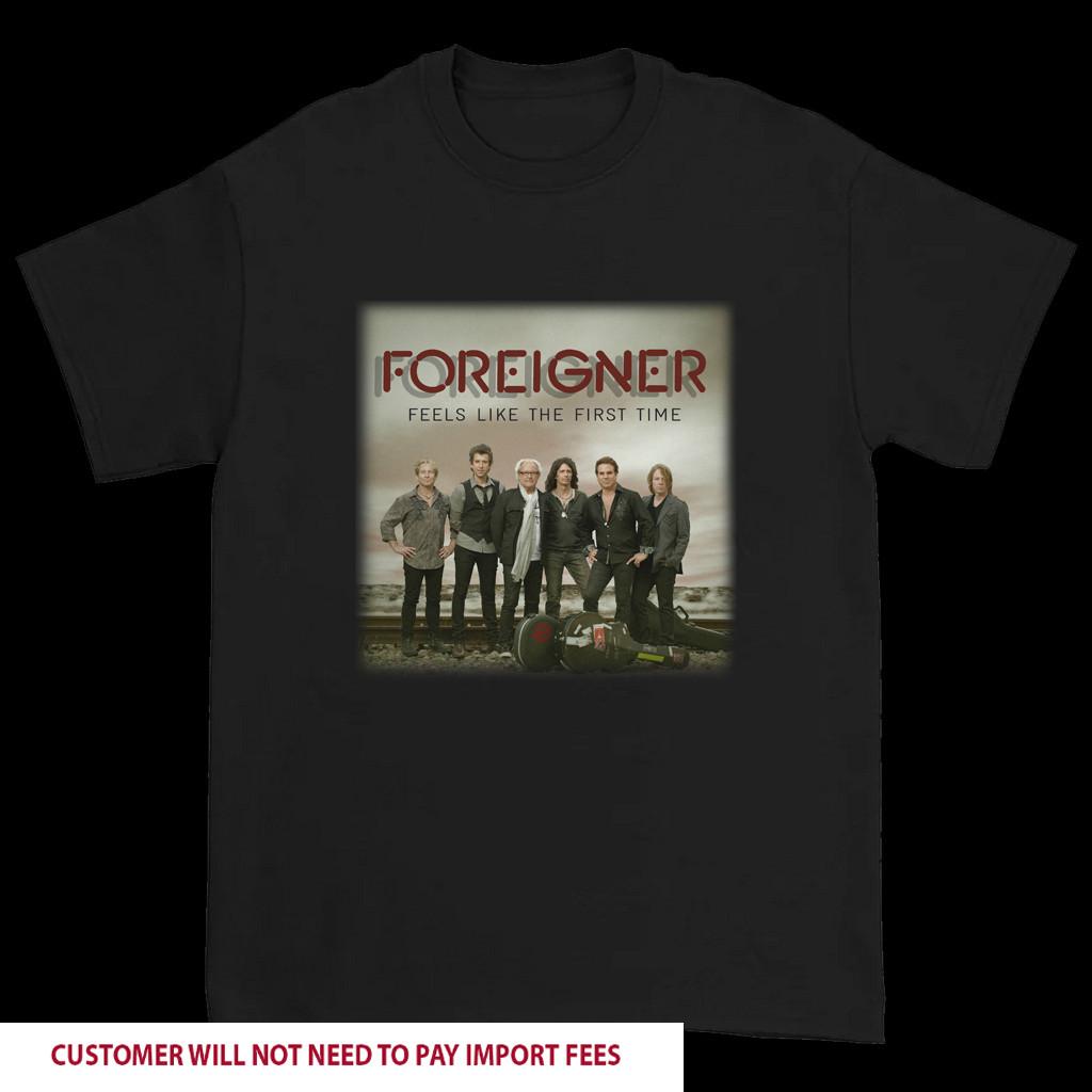 Rare Hot Foreigner Band Feels Like The First Time Black S-5XL Shirt VK060 XXL