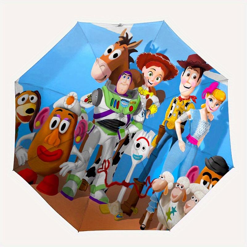 1pc Toy Story characters,cowboy theme Automatic Folding Umbrella: Compact 8-Bone Design Cartoon Outdoor Travel Companion, Business Umbrella,