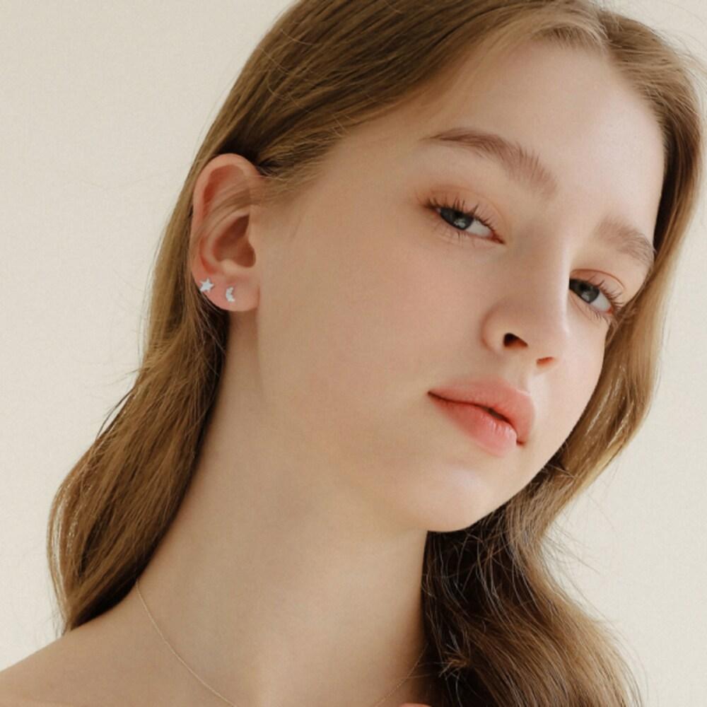 Star Moon Opal Stud Earrings M03900