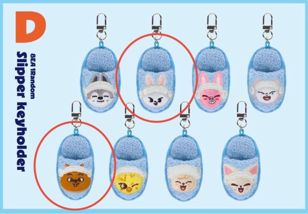 

[USED] StrayKids Online Lottery Sauna Prize D Slipper Keychain