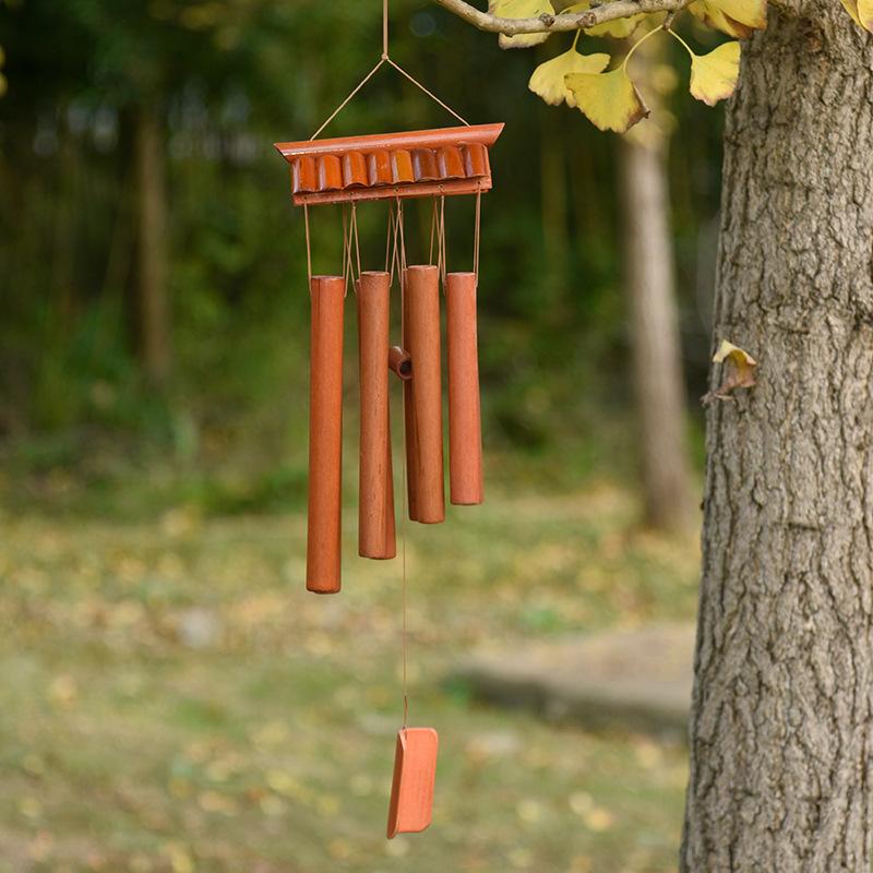 Handmade Tubes Bamboo Bell Natural Wind Chimes  Indoors Pendant Balcony Home Hotel Decor Outdoor Yard Garden Windchime Crafts