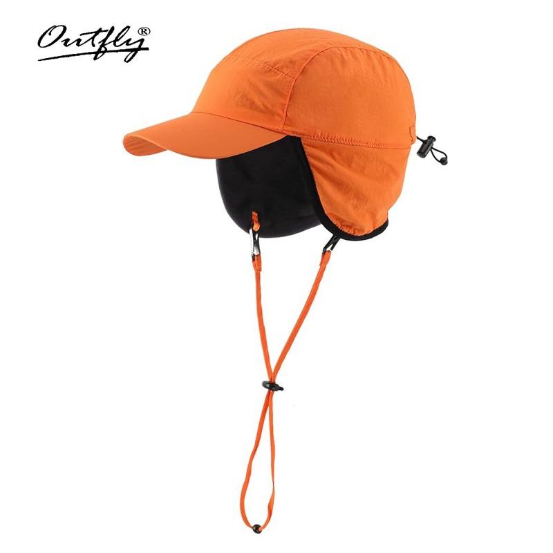 

Зимняя шапка мужская ветрозащитная флисовая шапка с защитой ушей теплая утолщенная для активного отдыха, походов, катания на лыжах, от холода, шапка-пилот One Size оранжевый