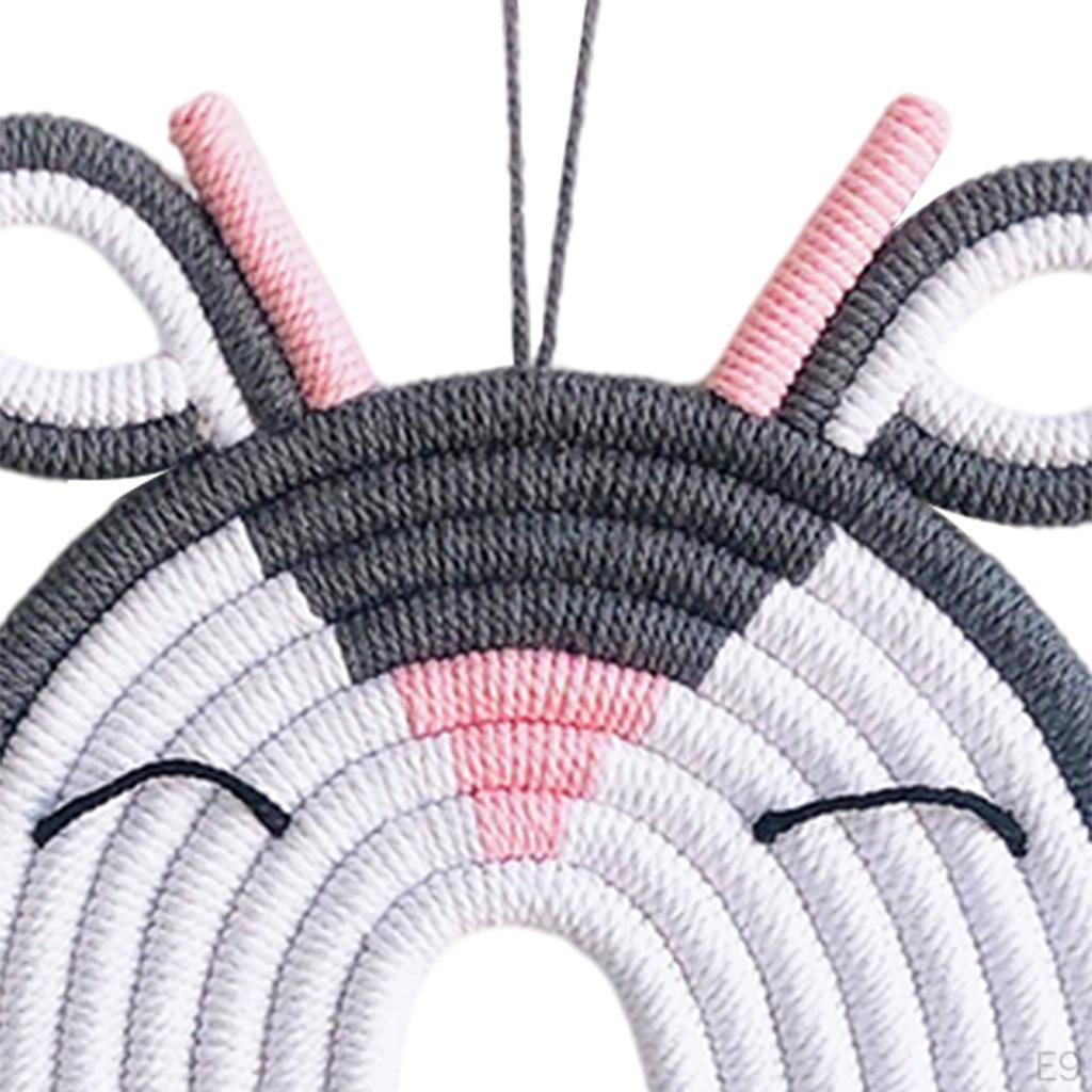 Decor Animal Macrame Wall Hanging, Hand Woven Decorative , Cute Nursery Decoration, for Festival