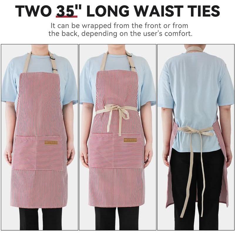 Unisex Adjustable Neck-Hanging Apron with Custom Logo for Coffee Shop and Catering