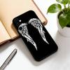 Angel wings Phone Case Black Silicone Soft For Samsung Galaxy A73,A72,A71,A70,A53,A52,A51