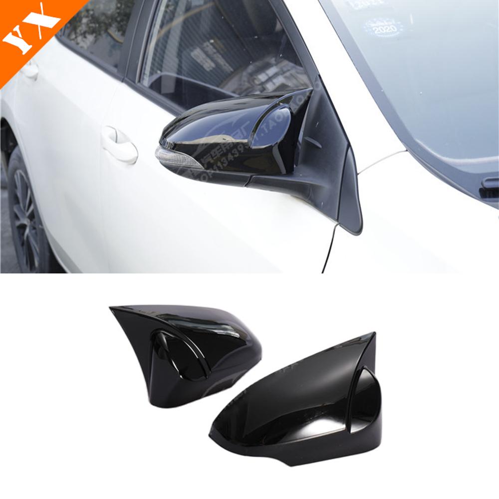 

для Toyota Corolla Altis E170 2014 2015 2016 2017 ABS Chrome Бічні двері Дзеркало заднього виду Накладка на кришку автомобіля чорний
