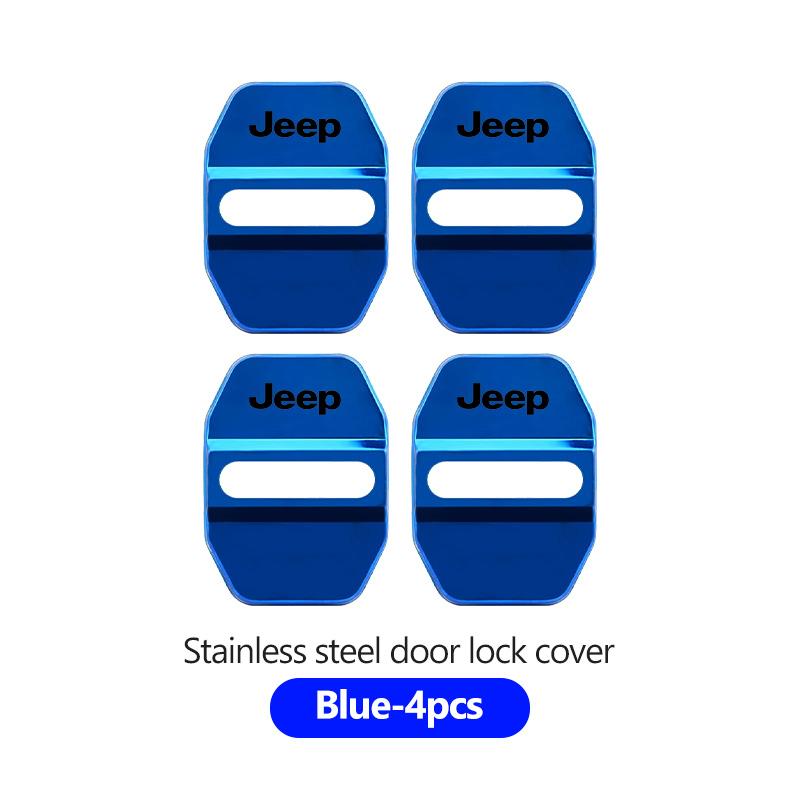 4pcs Car Styling Door Lock Protection Cover Stainless Steel Accessories For Jeep Cherokee Patriot Liberty Wrangler JK JL