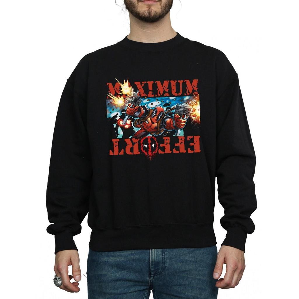 Marvel Mens Deadpool Maximum Effort Sweatshirt