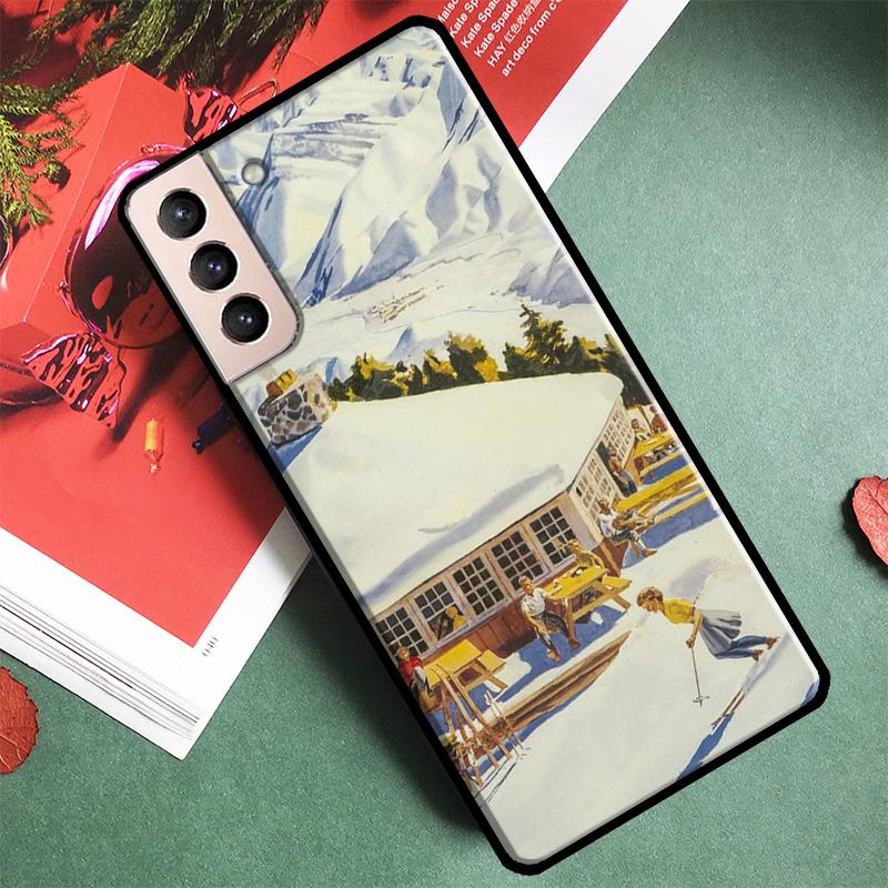 Skiing Snow Snowboard Ski Phone Case For Samsung Galaxy S25 Ultra S9 S10 S20 S20 S21 S22 S23 Plus S24 FE Back Cover