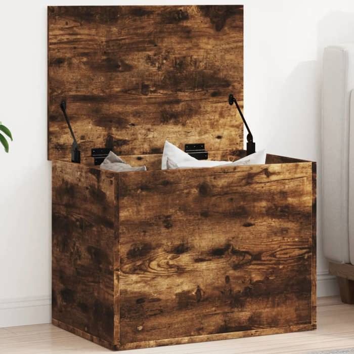 VidaXL Boîte de rangement chêne fumé 60x42x46 cm bois d'ingénierie 840657