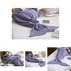 Mermaid Crochet Knit Acrylic Throw Blanket With Grid Pattern For Sofa Decor And Gift Giving