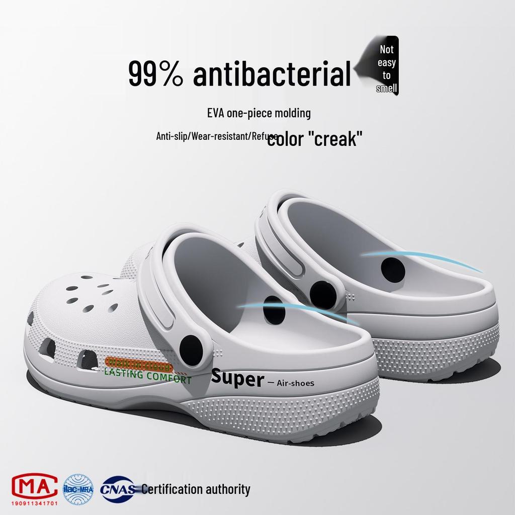 Buty EVA z dziurkami: 2025 Antypoślizgowe Dezodorujące Kapcie Zamknięte na Palce na Plażę i na Zewnątrz, Letni Styl Męski i Damski z Unikalnym Komfortem Kroku.