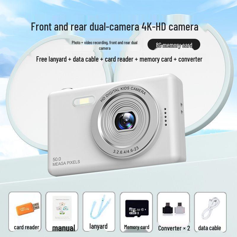 CCD Digital Camera for Students - High-Definition, Retro, Compact for Travel and Campus Use