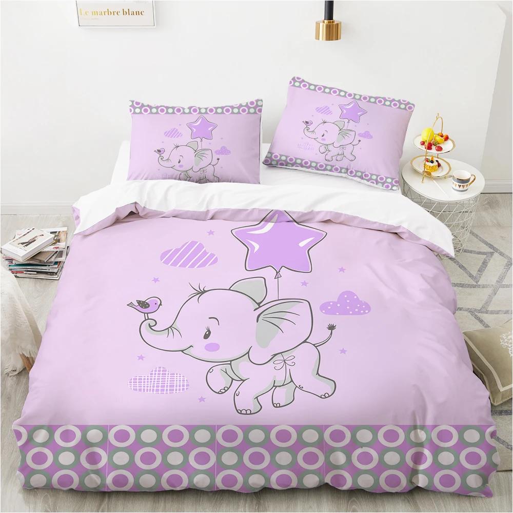 Flowers Parrot King Queen Duvet Cover Cartoon Birds Floral Bedding Set For Adults Animals Leaves 2/3Pcs Polyester Quilt Cover
