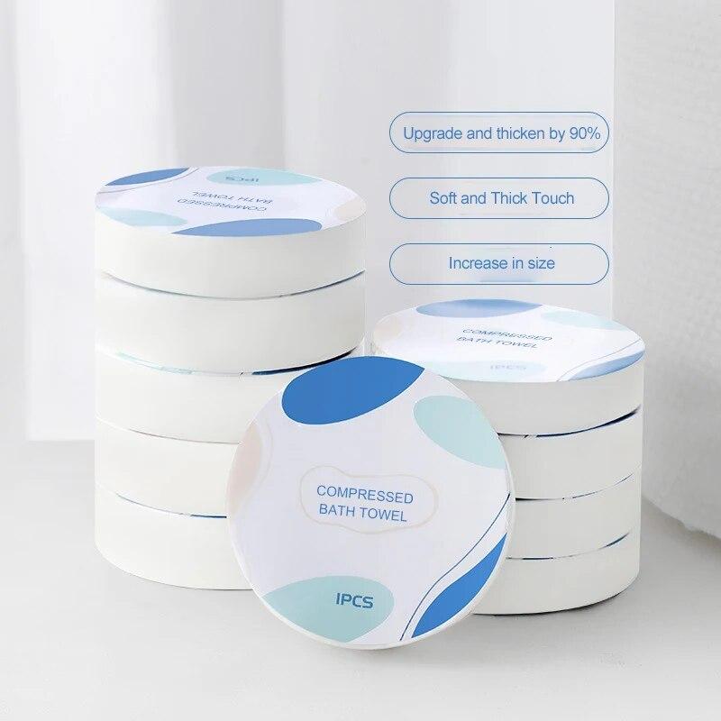 1 buc Bumbac de Unică Folosință Compresat Baie Fețe Călătorie Prosop Spălare Hotel Moale Prietenos cu Pielea Confortabil Prosop de Baie