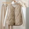 Female Loose Puffer Sleeveless Jacket Autumn Ladies Waistcoat Women Fashion Thin Down Cotton Vest Coat