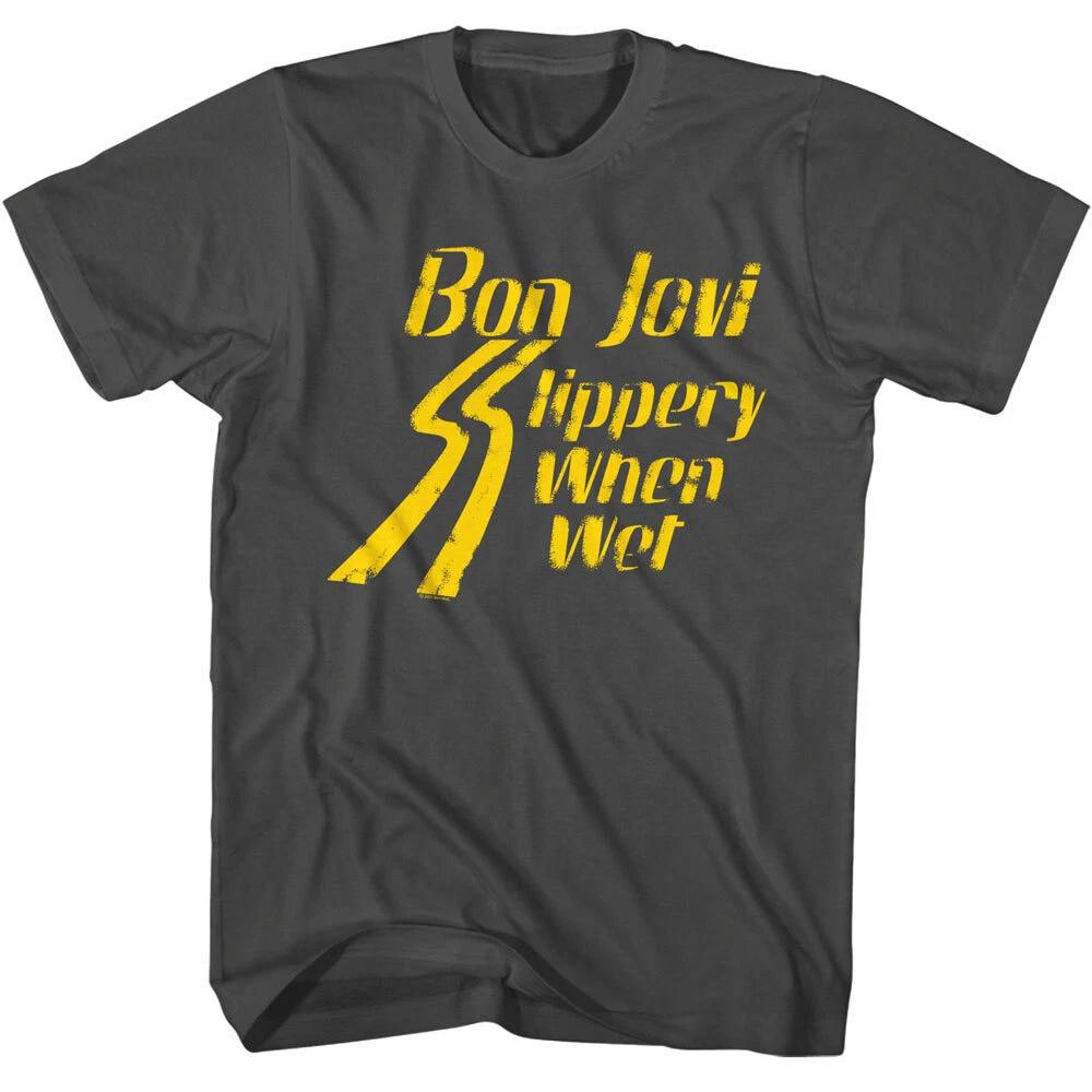 Bon Jovi Slippery When Wet Men s T Shirt Rock Music Band Merch 3XL
