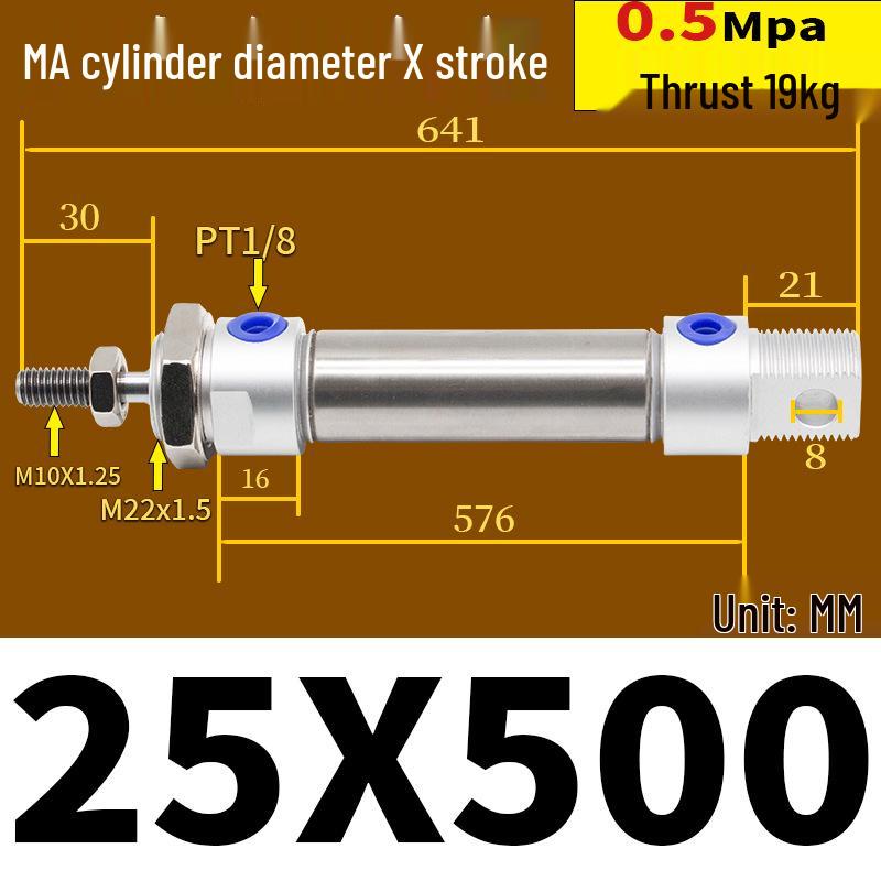 Corrosion Resistant Stainless Steel Pneumatic Cylinder 16-40mm/50-150mm